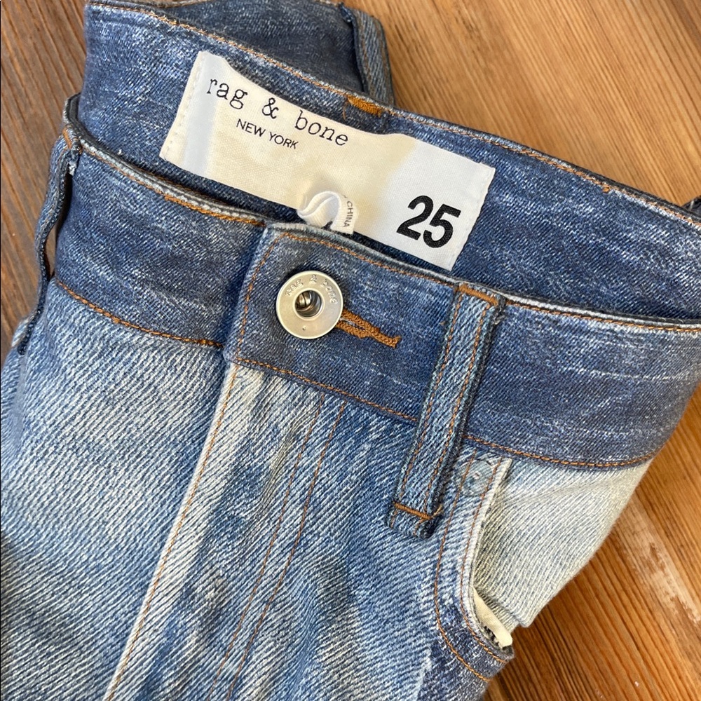 Rag & Bone Women's Denim Patchwork Straight Jeggi… - image 2